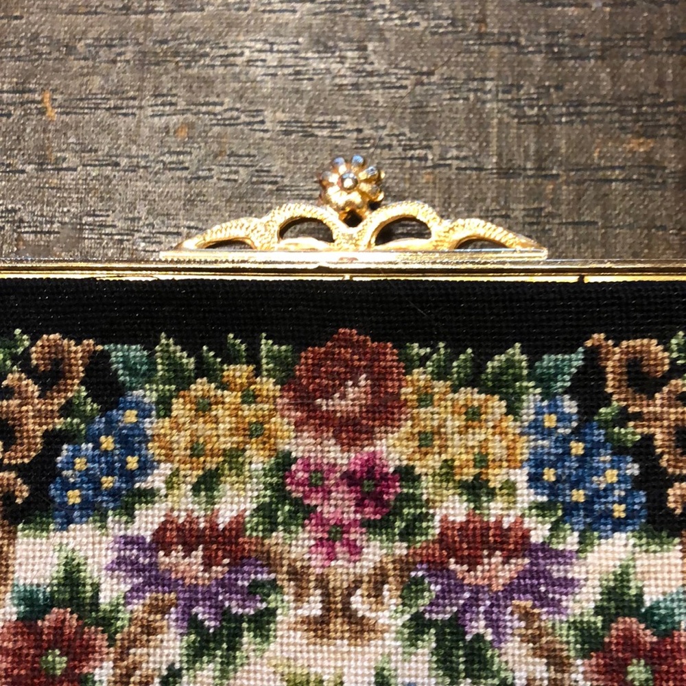 Antique tapestry purse 1920 - Picture 2 of 9